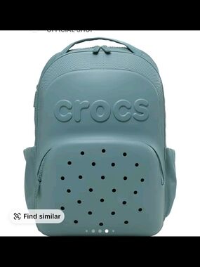 CROCS Men's Teal-Blue Logo Backpack